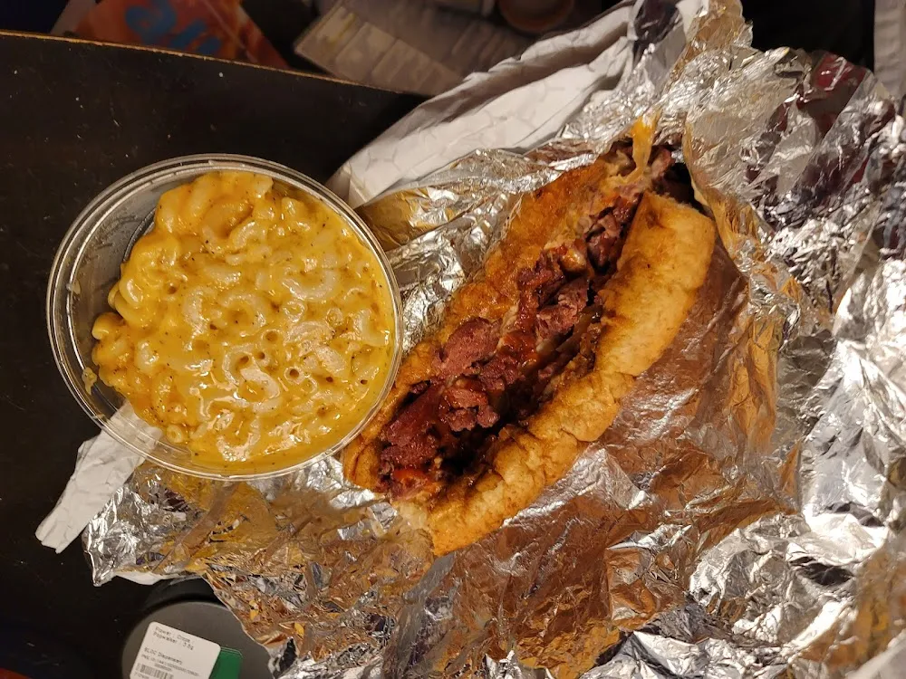 Cheese Sausage Sandwich and Mac